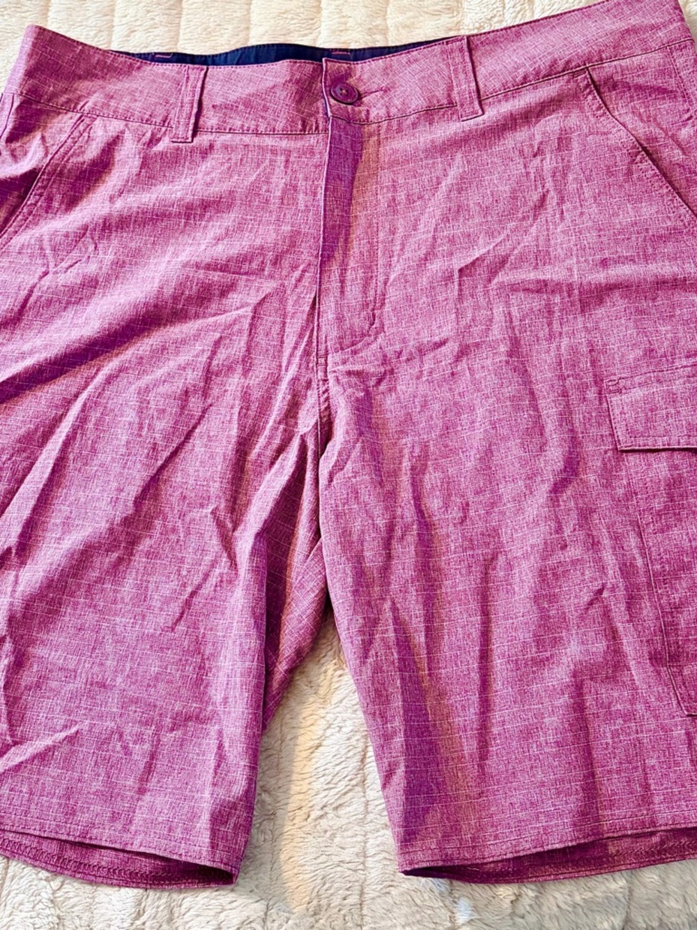 Vans Men's Flat Front Shorts in Heathered Raspberry